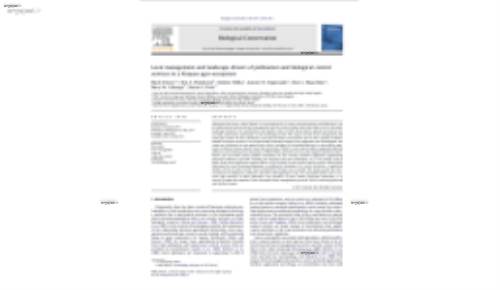 Local management and landscape drivers of pollination and biological control services in a Kenyan agro-ecosystem